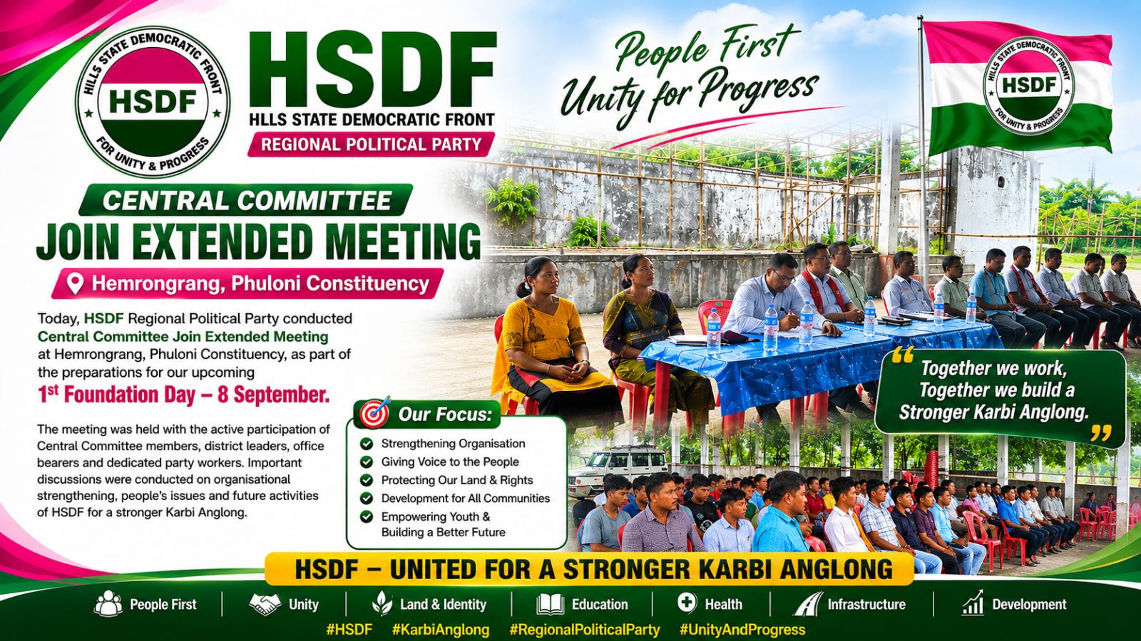 HSDF Central Committee Extended Meeting – Hemrongrang, Phuloni Constituency